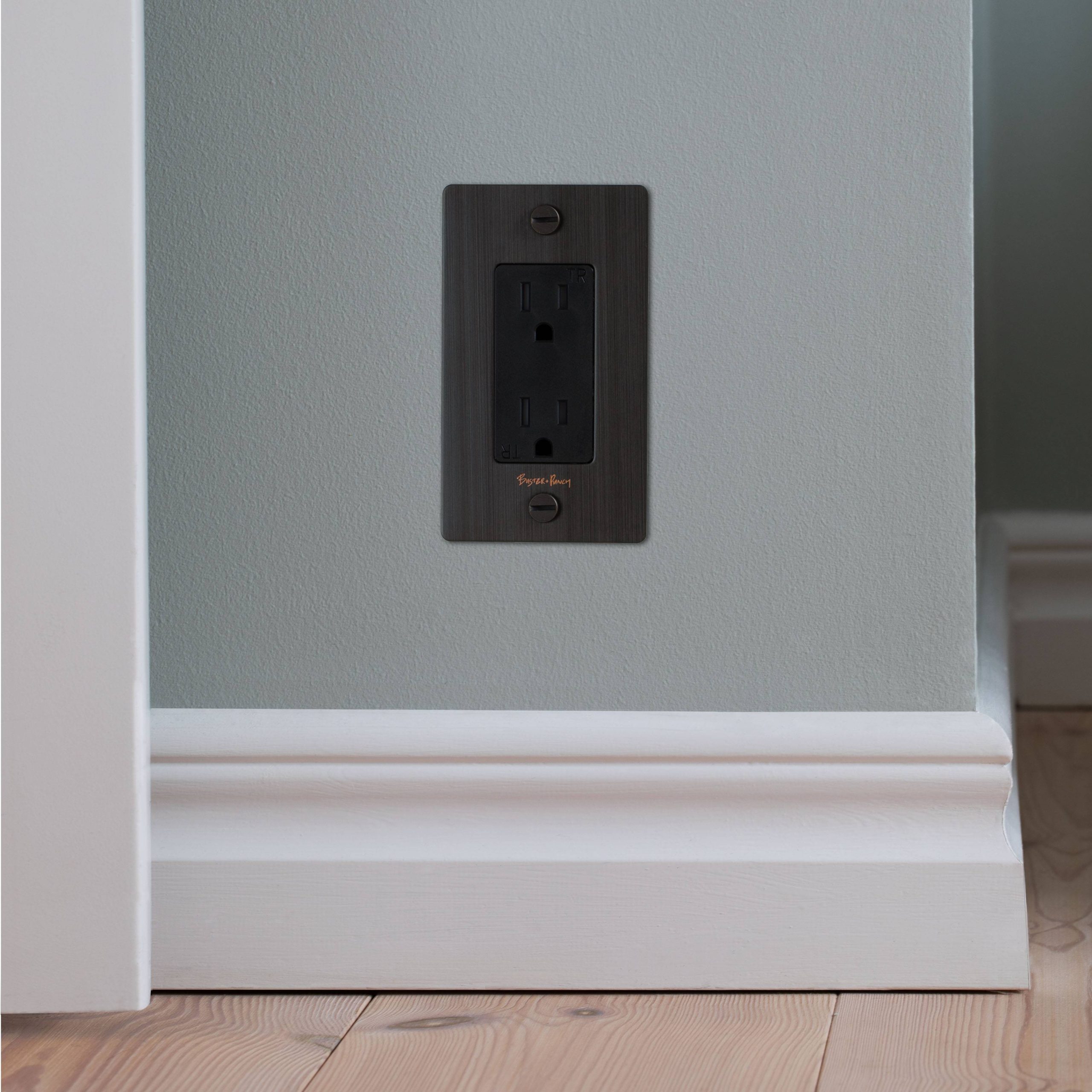 1G DUPLEX OUTLET / CROSS / WITHOUT LOGO / SMOKED BRONZE - Image 2