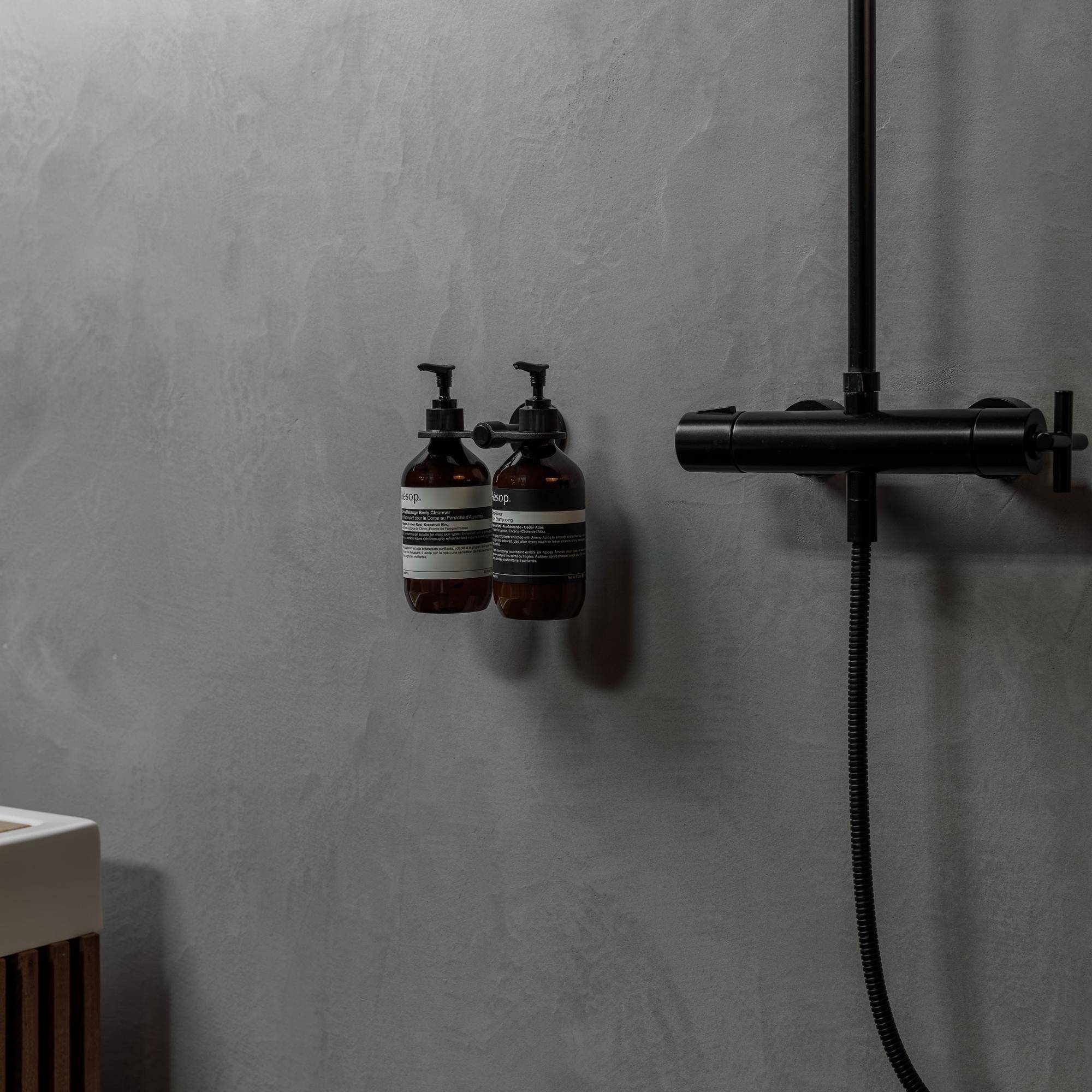 SOAP HOLDER / CAST / DOUBLE DISPENSER / WELDERS BLACK - Image 3