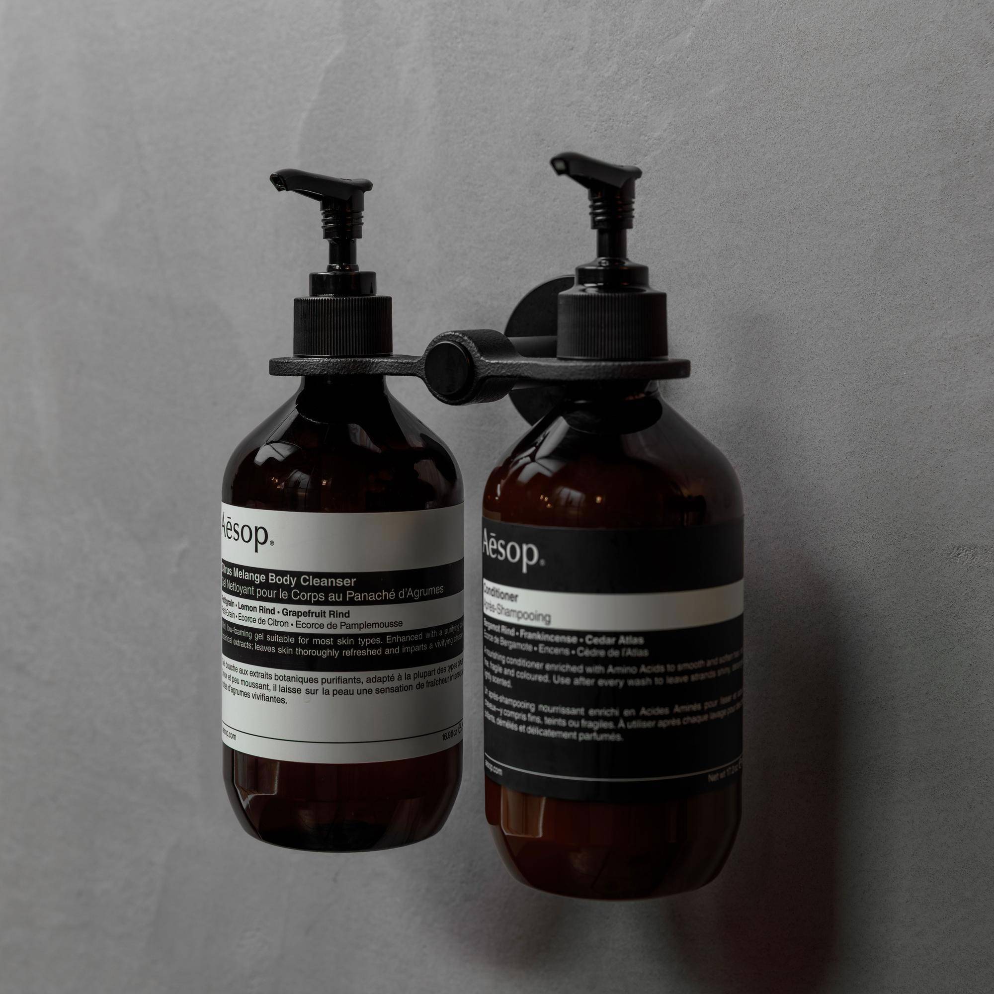 SOAP HOLDER / CAST / DOUBLE DISPENSER / WELDERS BLACK - Image 4