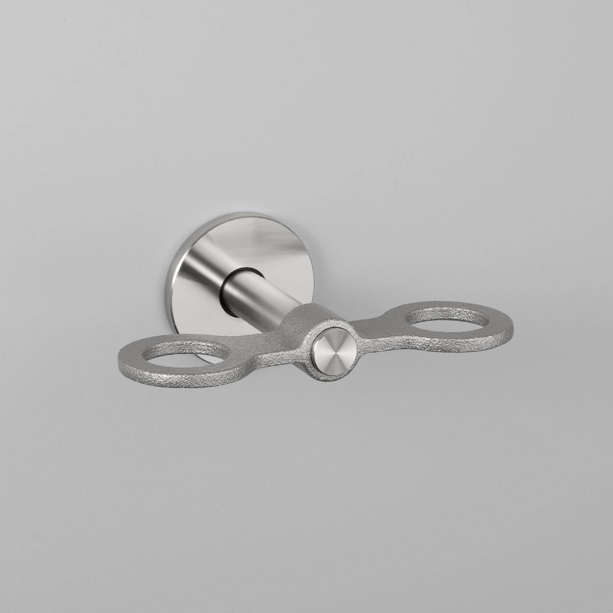 SOAP HOLDER / CAST / DOUBLE DISPENSER / STEEL