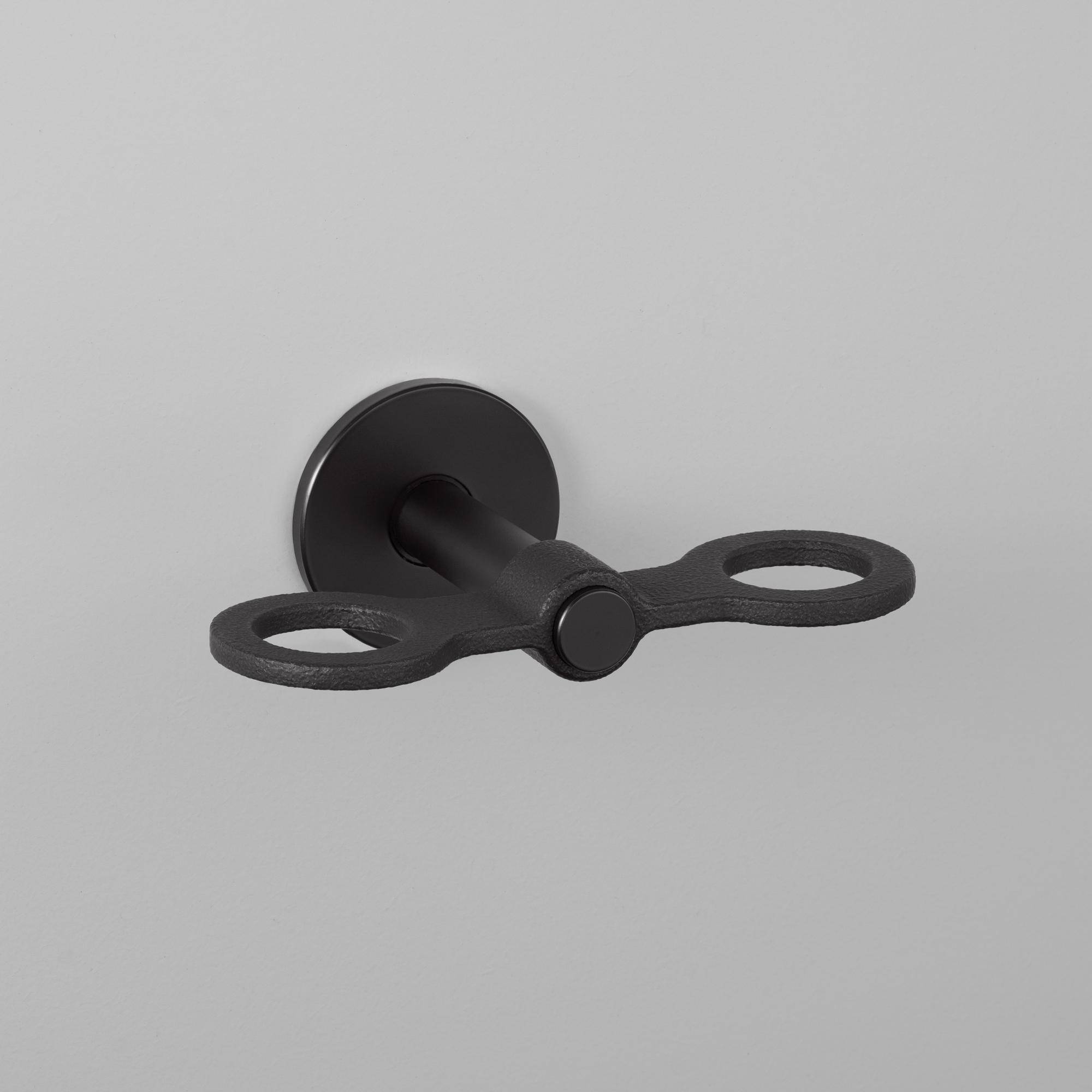 SOAP HOLDER / CAST / DOUBLE DISPENSER / WELDERS BLACK