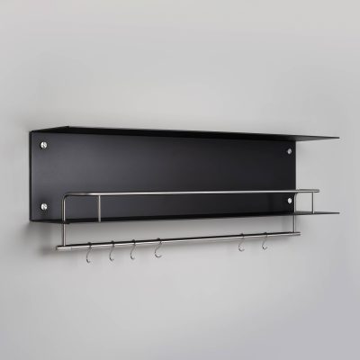 KITCHEN SHELF / HANGER / BLACK / WITHOUT LOGO / STEEL