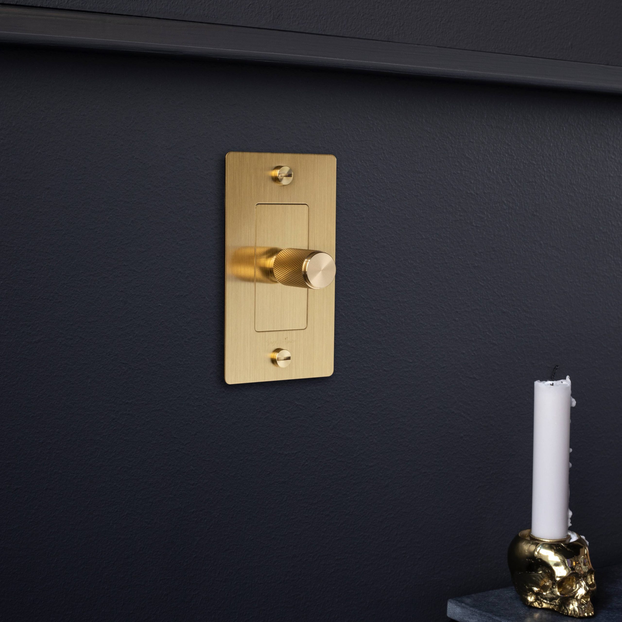 1G DIMMER / INCANDESCENT / CROSS / WITH LOGO / BRASS - Image 2