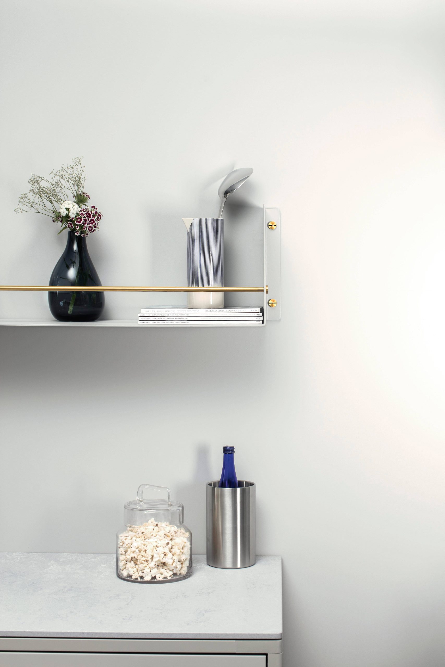KITCHEN SHELF / GIRDER / STONE / BRASS - Image 3