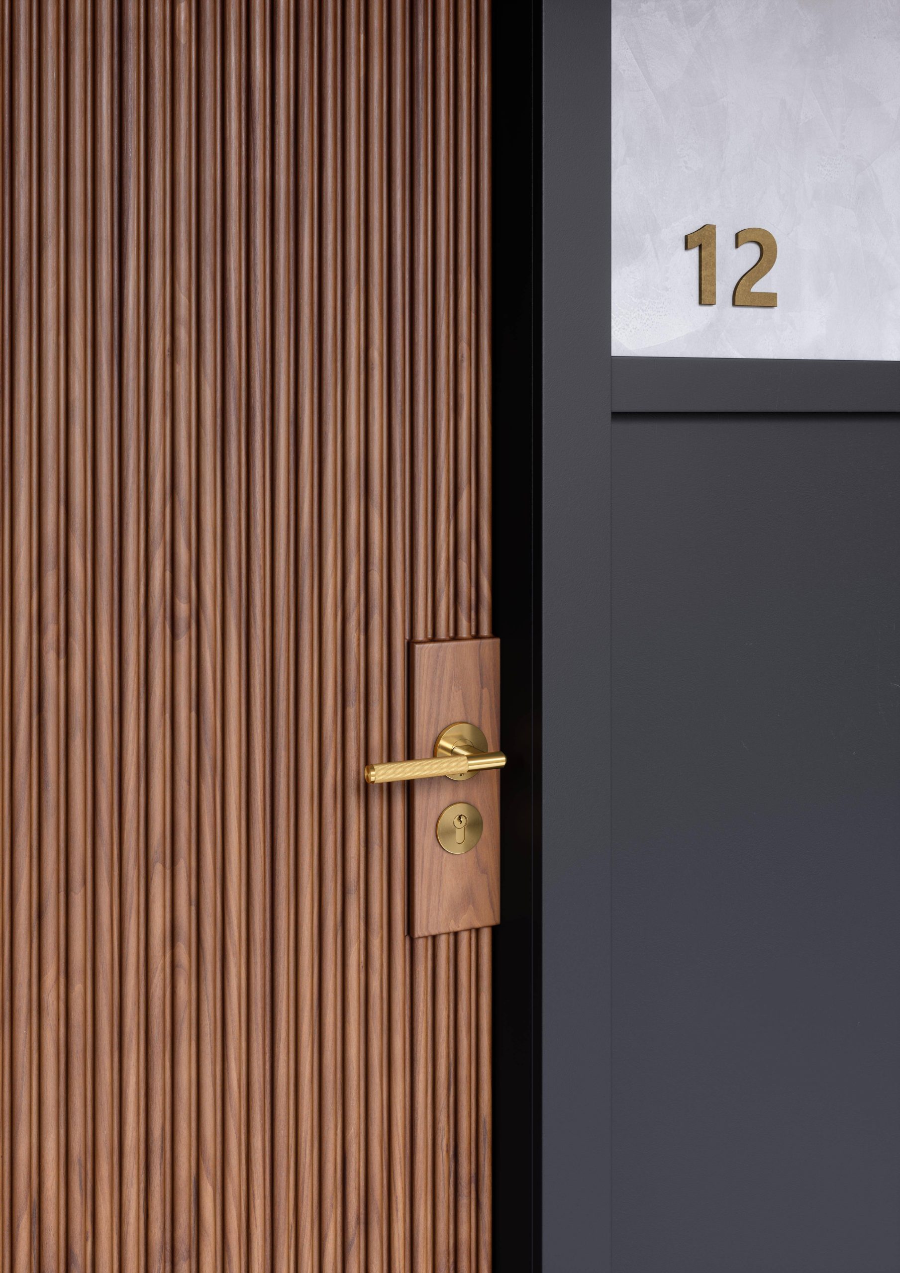 DOOR HANDLE SET / PRIVACY / LINEAR / BRASS - Image 3