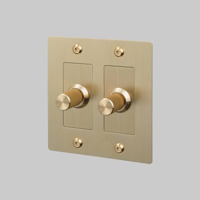 2G DIMMER / LED / LINEAR / WITHOUT LOGO / BRASS