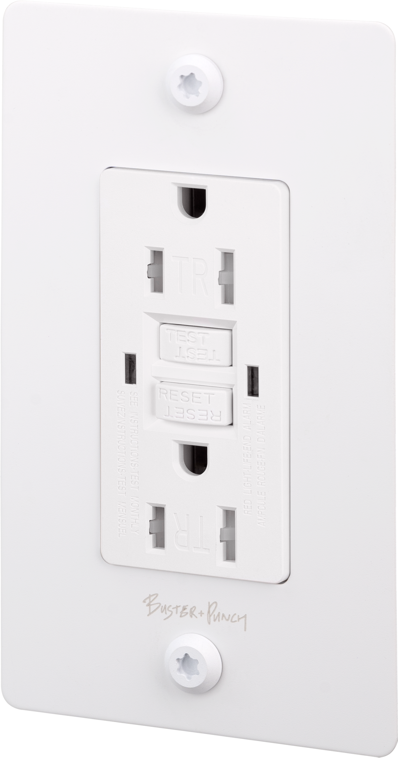 1G DUPLEX OUTLET / GFCI / LINEAR / WITH LOGO / WHITE - Image 3