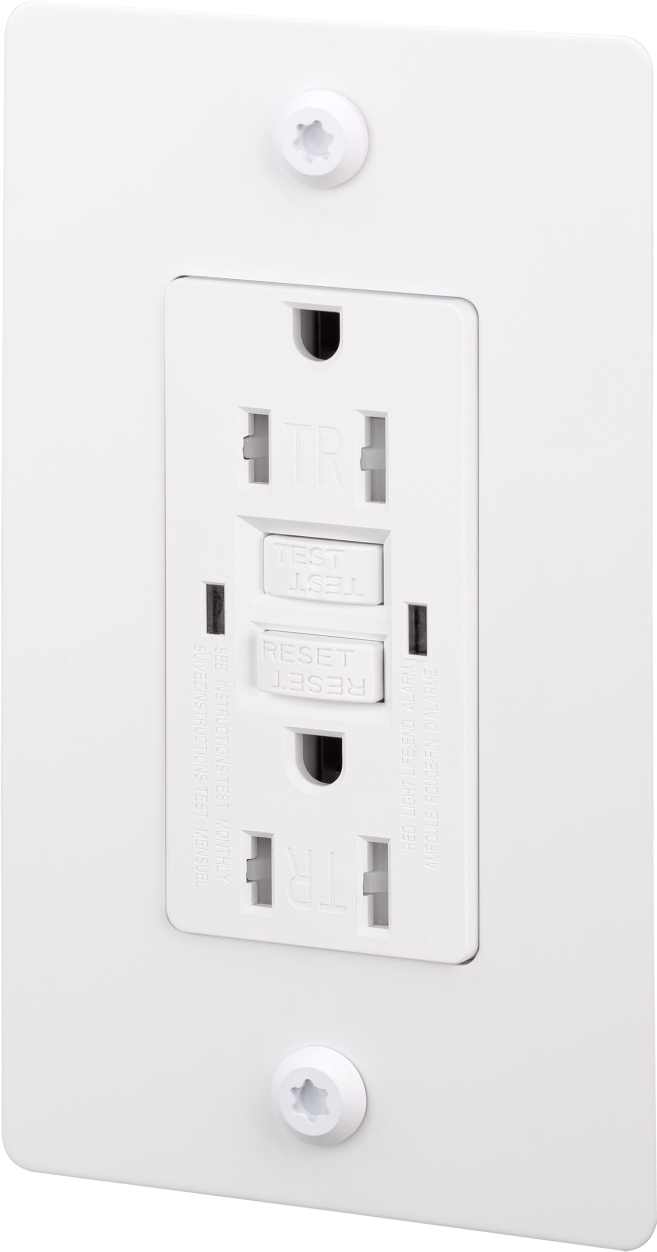 1G DUPLEX OUTLET / GFCI / LINEAR / WITHOUT LOGO / WHITE - Image 3
