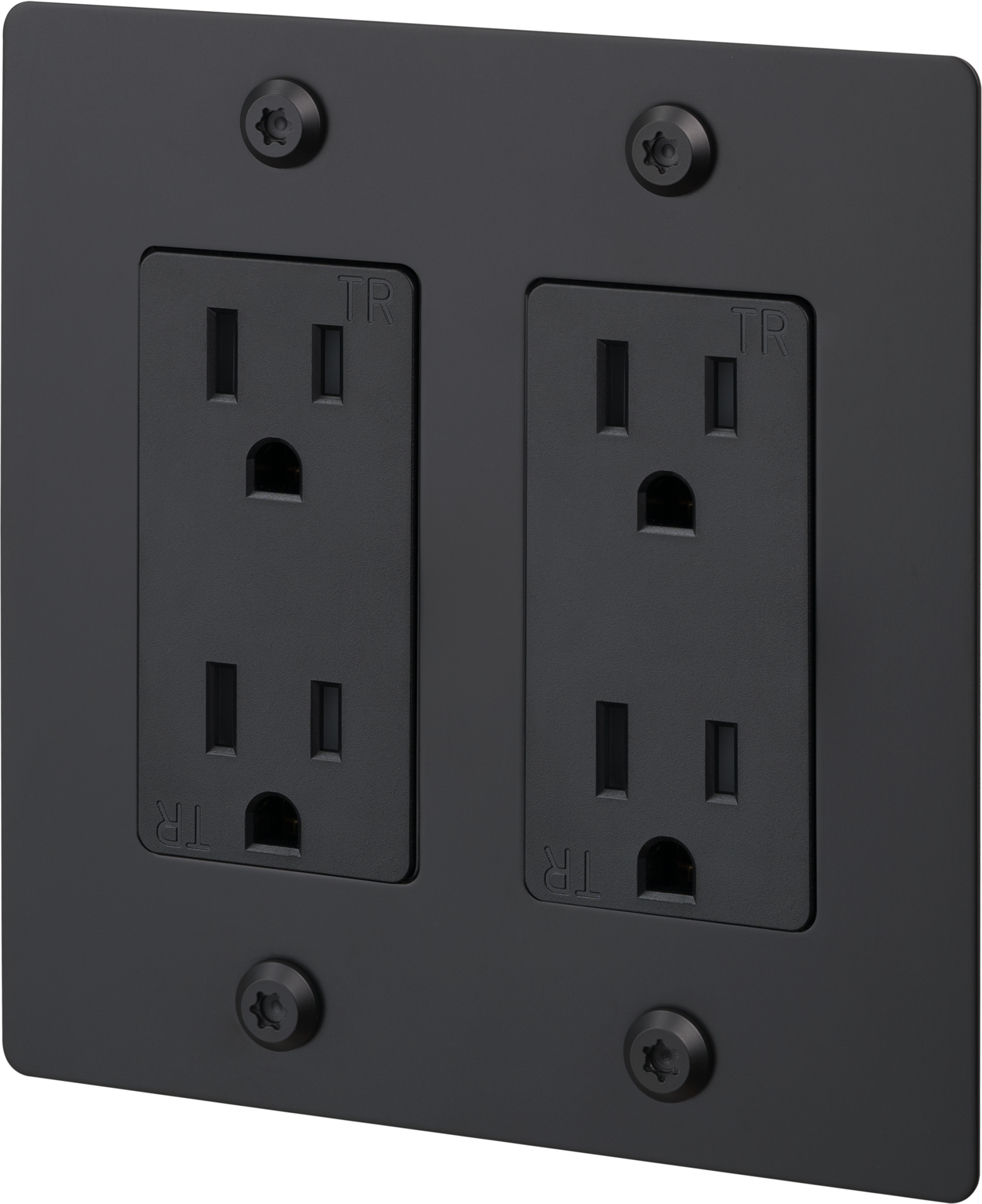 2G DUPLEX OUTLET / LINEAR / WITHOUT LOGO / BLACK - Image 3