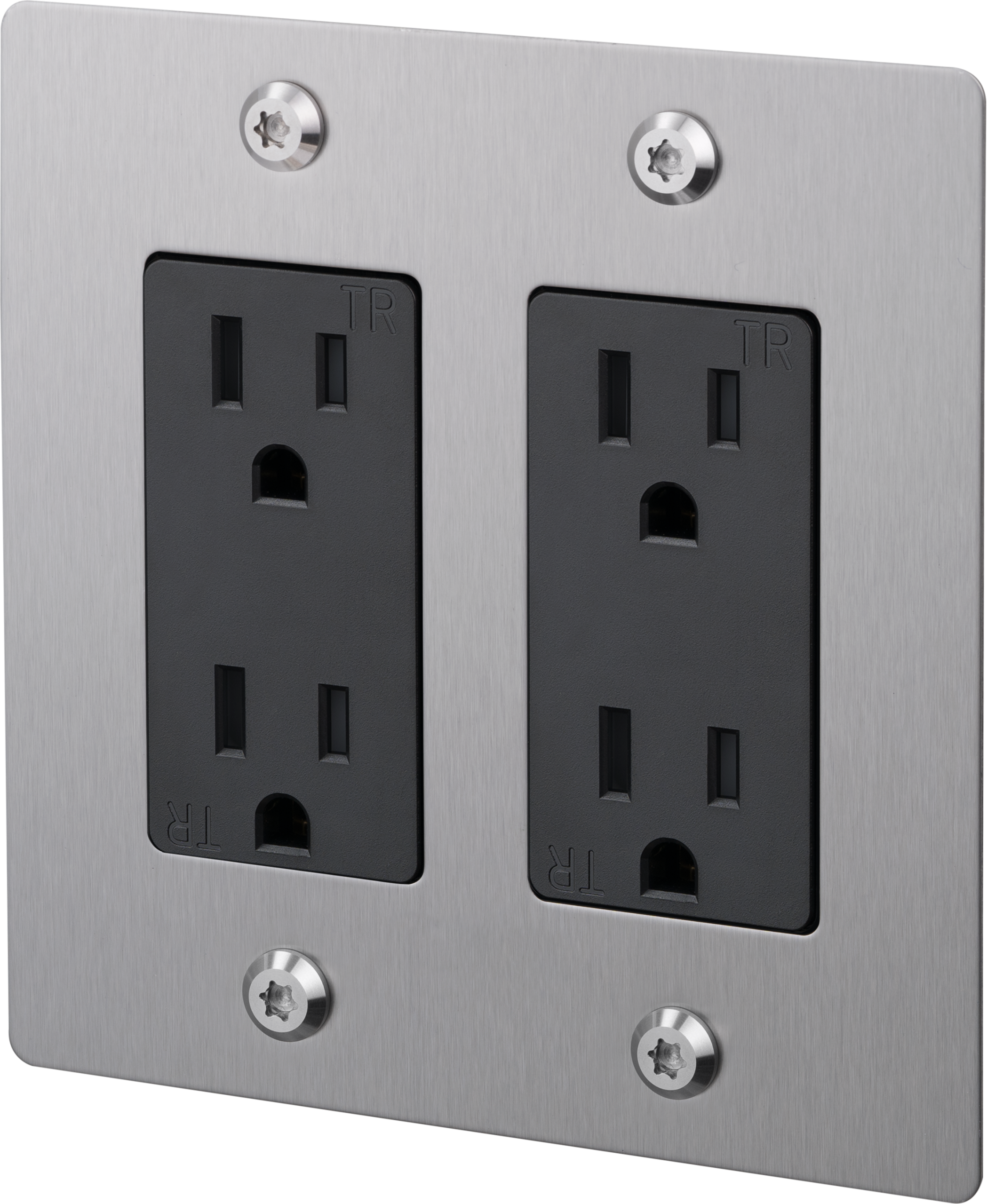 2G DUPLEX OUTLET / LINEAR / WITHOUT LOGO / STEEL - Image 3