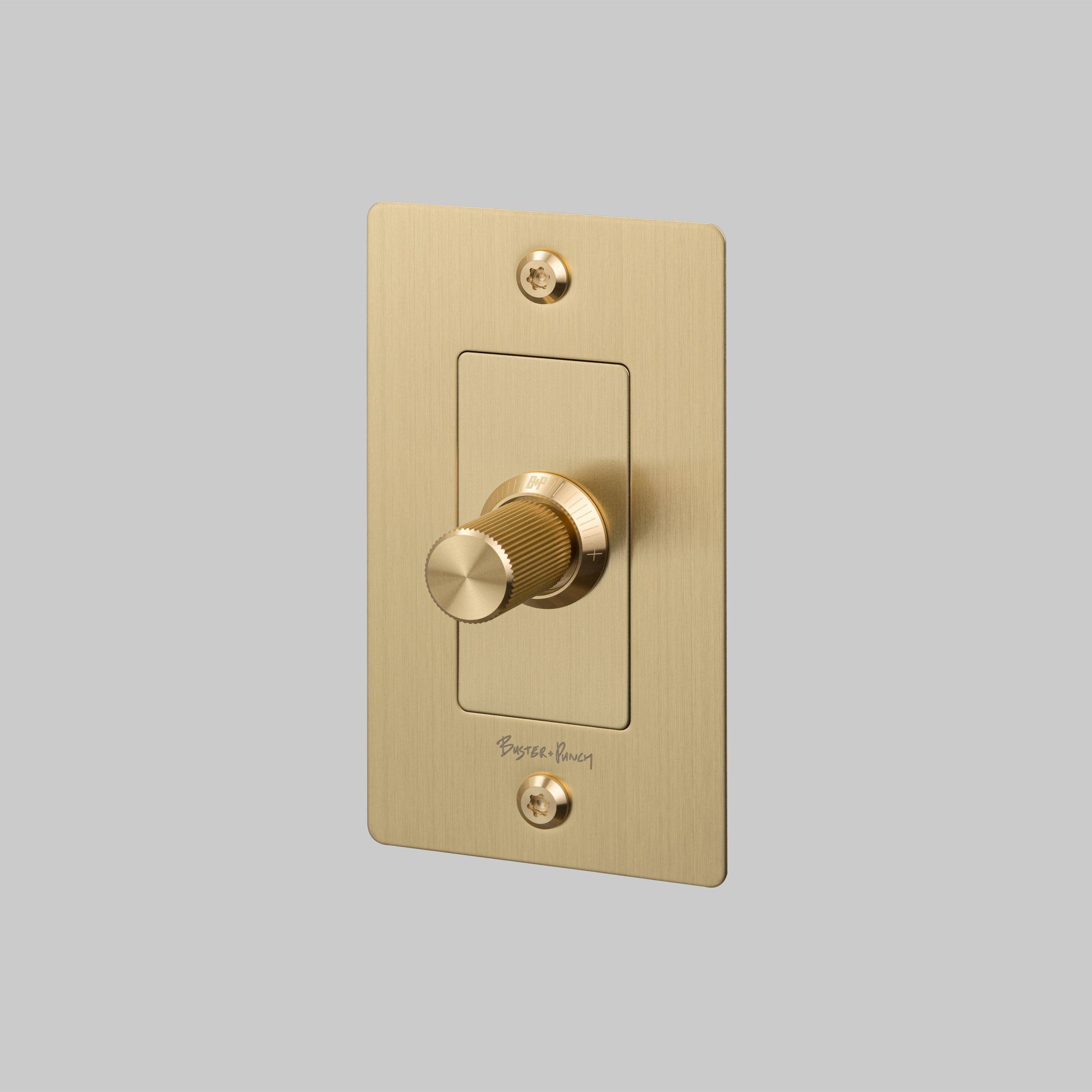 1G DIMMER / LED / LINEAR / WITH LOGO / BRASS