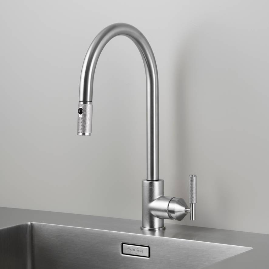 KITCHEN FAUCET / PULL-OUT WITH DUAL SPRAY / CROSS / STEEL