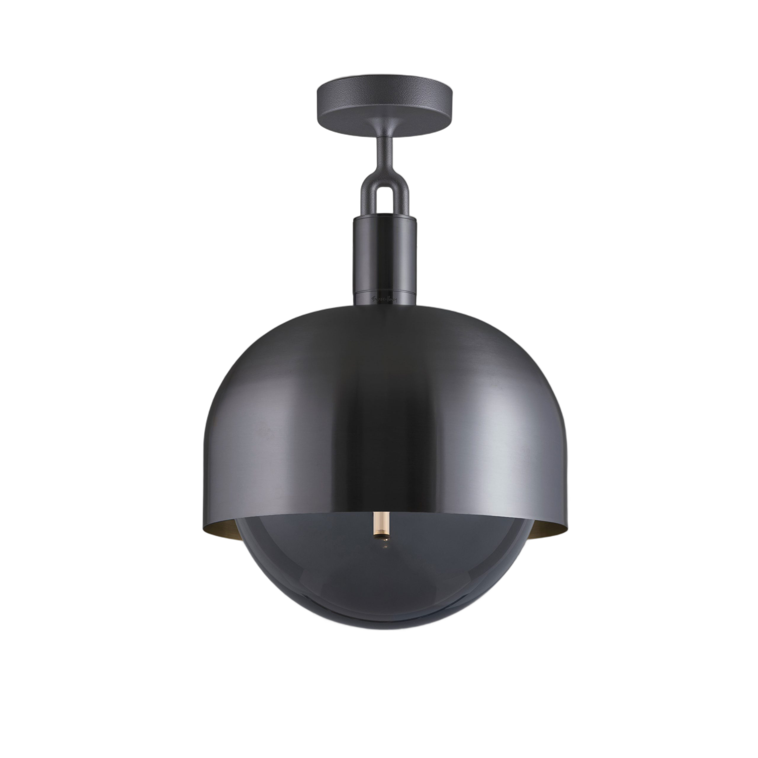 FORKED CEILING / LINEAR / SHADE / GLOBE / SMOKED / LARGE / GUN METAL - Image 4