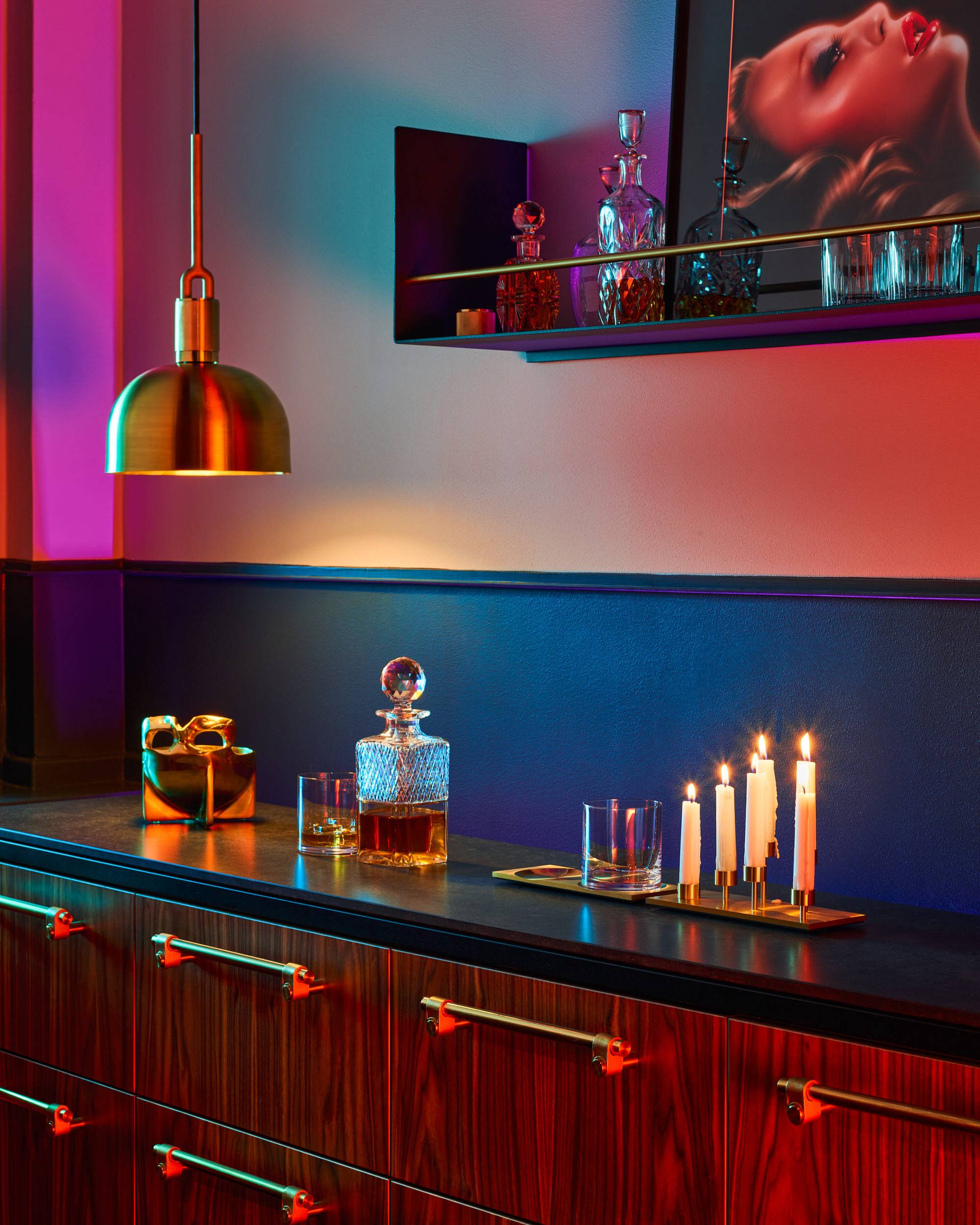 FORKED PENDANT / LINEAR / SHADE / LARGE / BRASS - Image 3