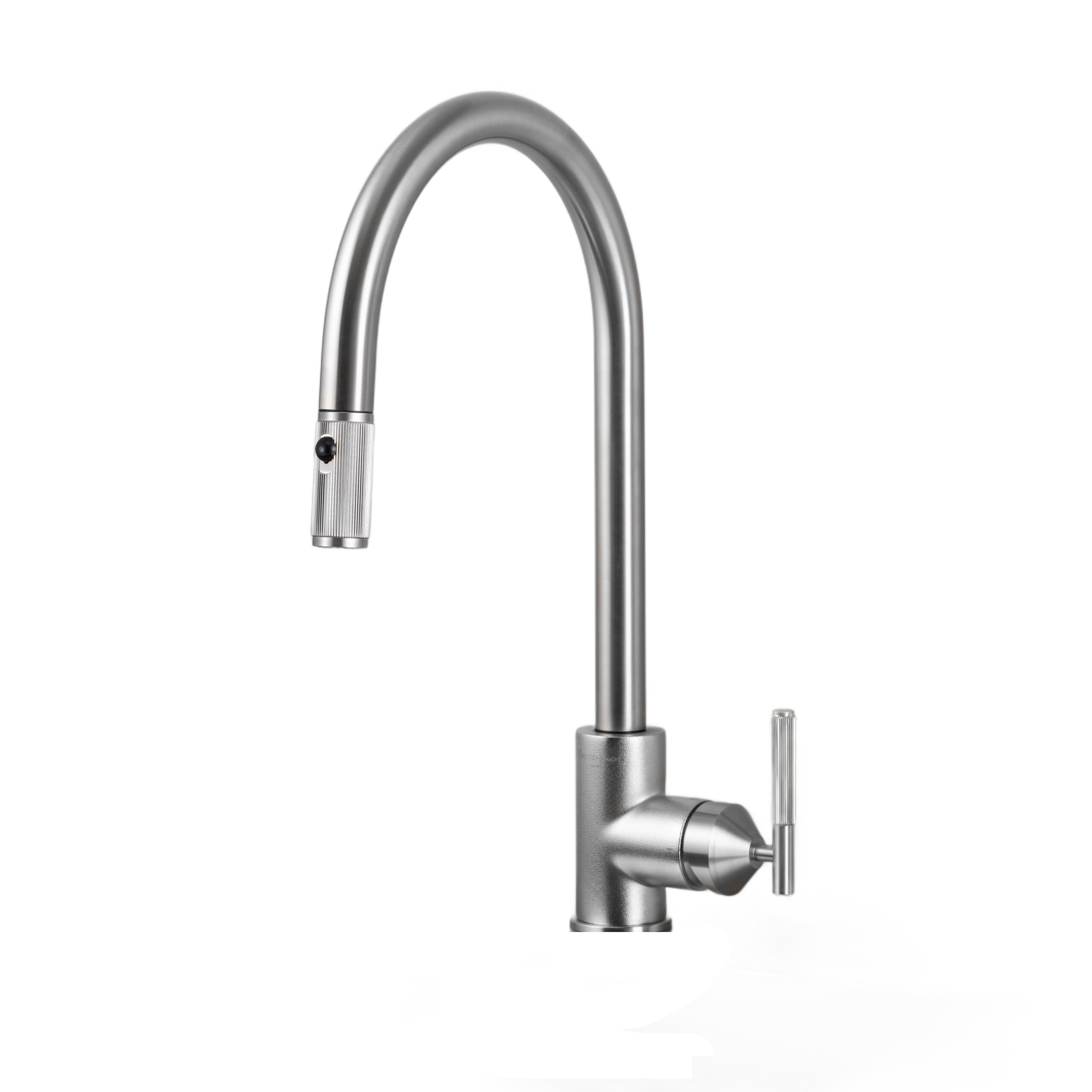 KITCHEN FAUCET / PULL-OUT WITH DUAL SPRAY / LINEAR / STEEL - Image 7