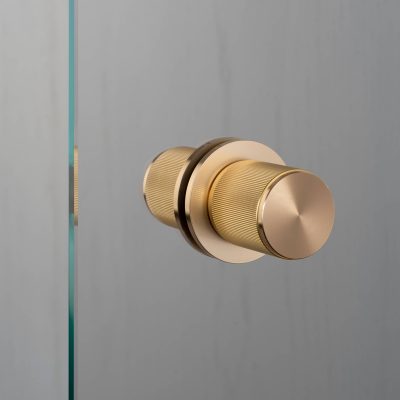 DOOR KNOB / FIXED / DOUBLE-SIDED / LINEAR / BRASS