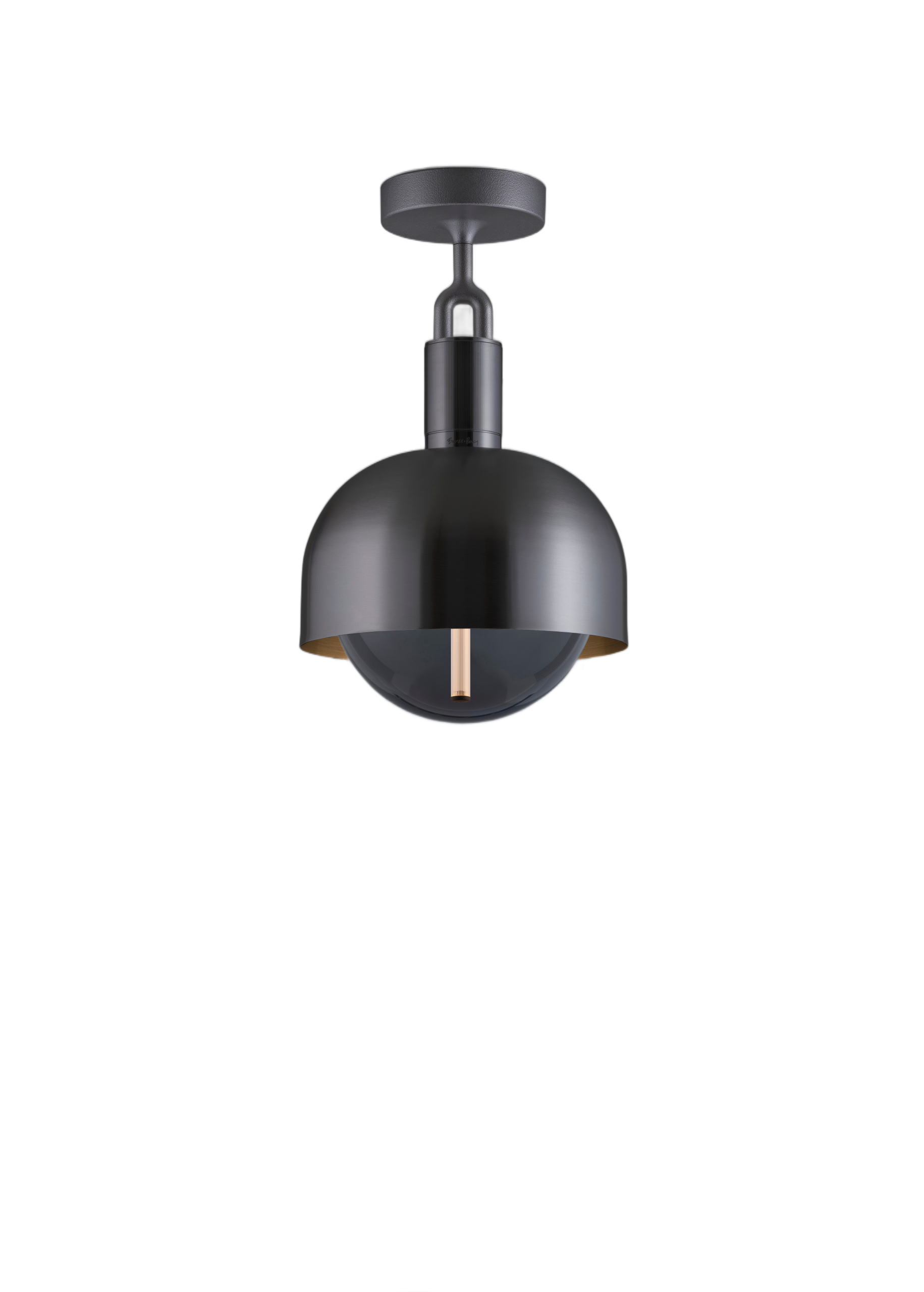 FORKED CEILING / LINEAR / SHADE / GLOBE / SMOKED / MEDIUM / GUN METAL - Image 4