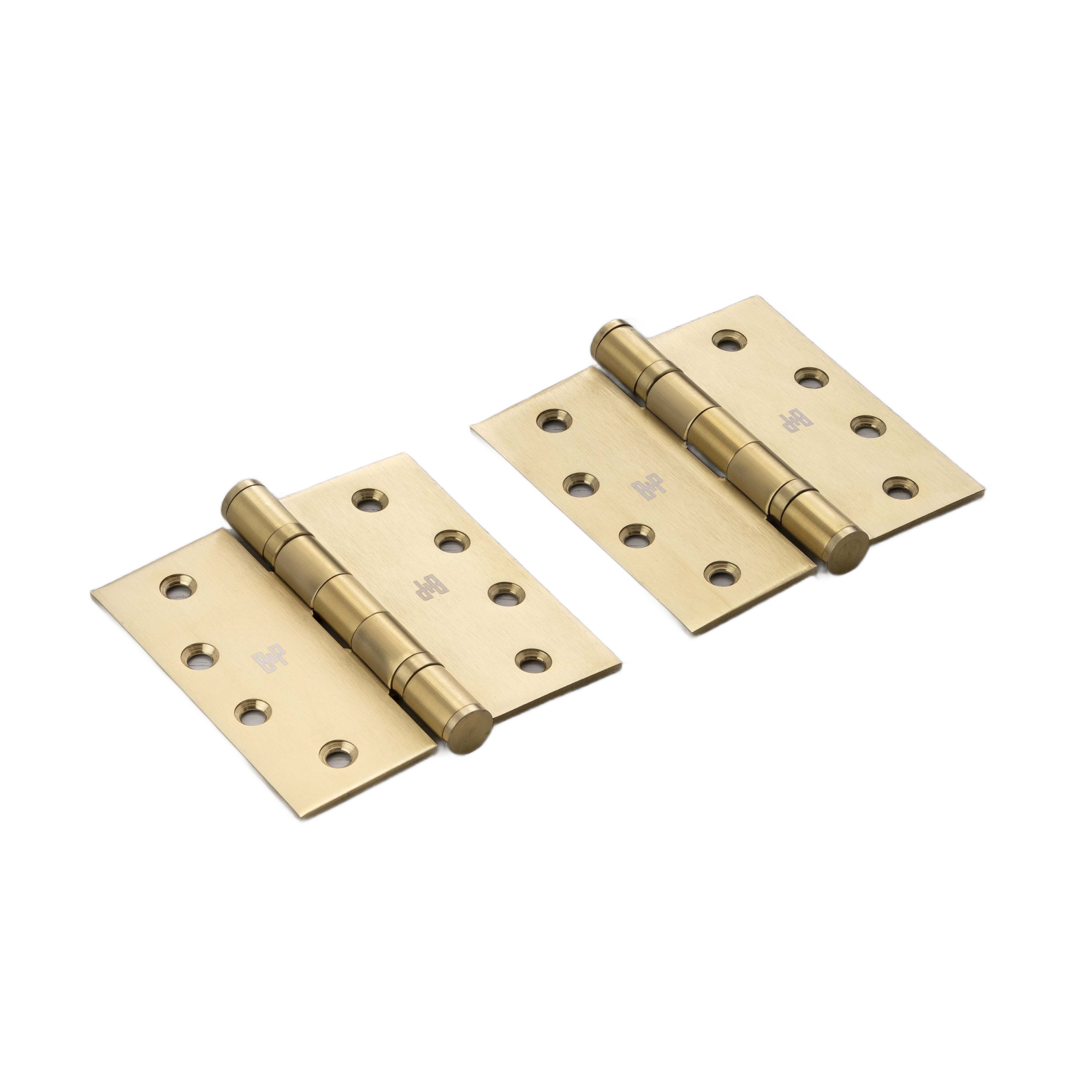DOOR HINGE / SET OF 2 / 4 X 4 INCH / BRASS - Image 4