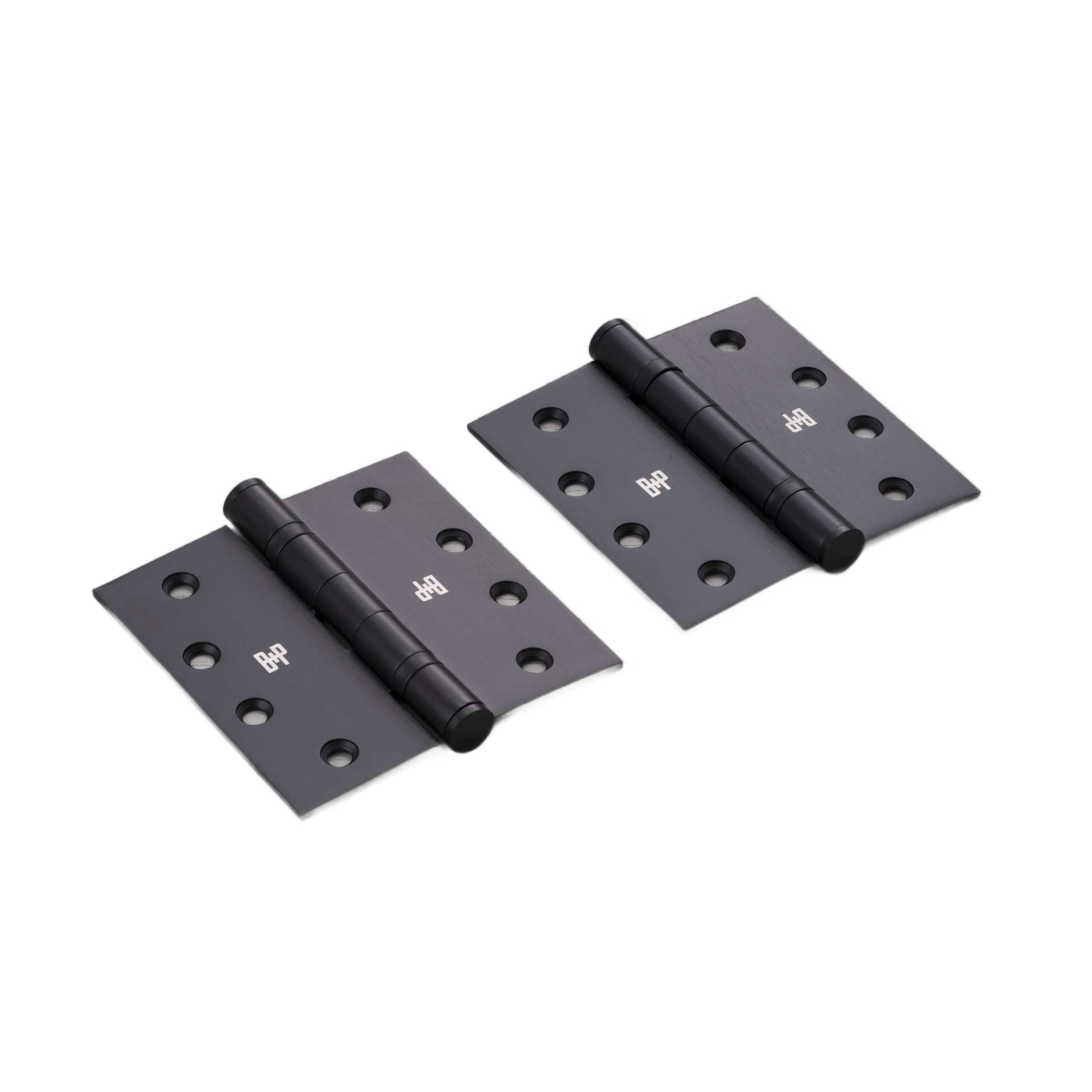 DOOR HINGE / SET OF 2 / 4 X 4 INCH / WELDERS BLACK - Image 4