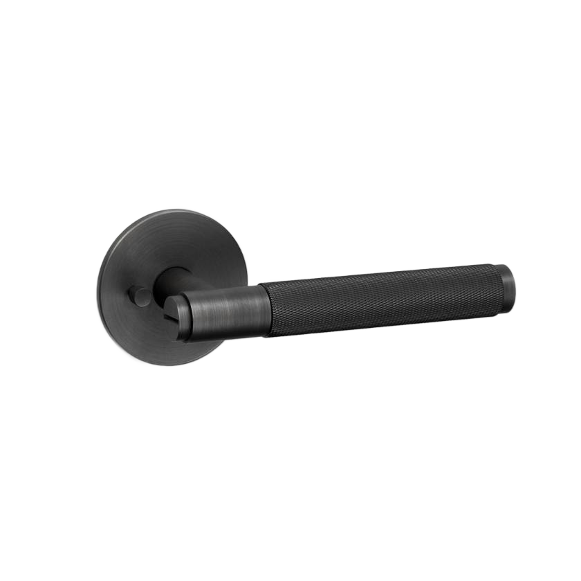 DOOR HANDLE SET / PRIVACY / CROSS / SMOKED BRONZE - Image 5