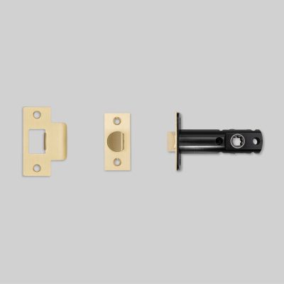 TUBULAR LATCH / DOOR KNOB / PASSAGE / BRASS - 3-3/4"