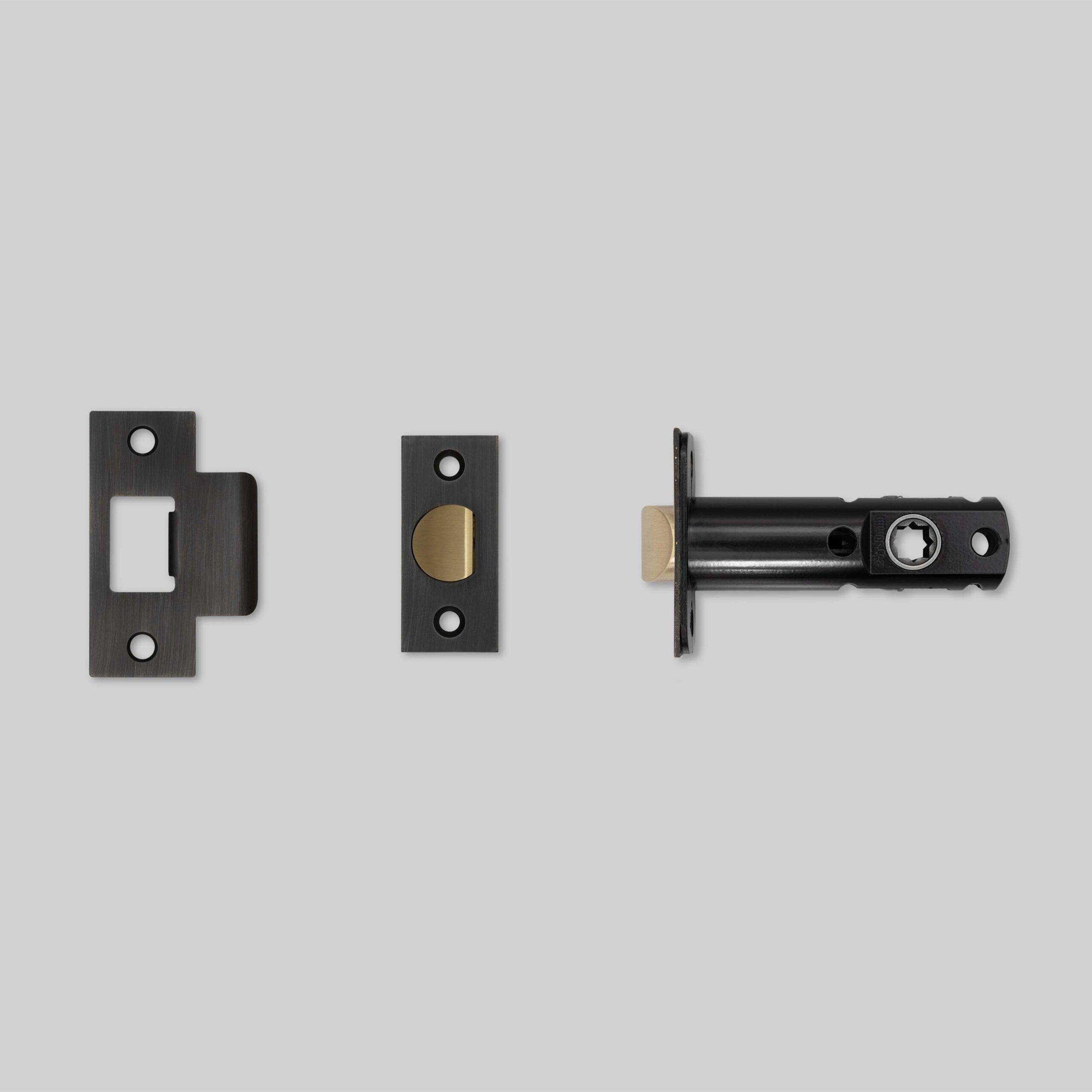 TUBULAR LATCH / DOOR HANDLE / PRIVACY / SMOKED BRONZE - 2-3/4"