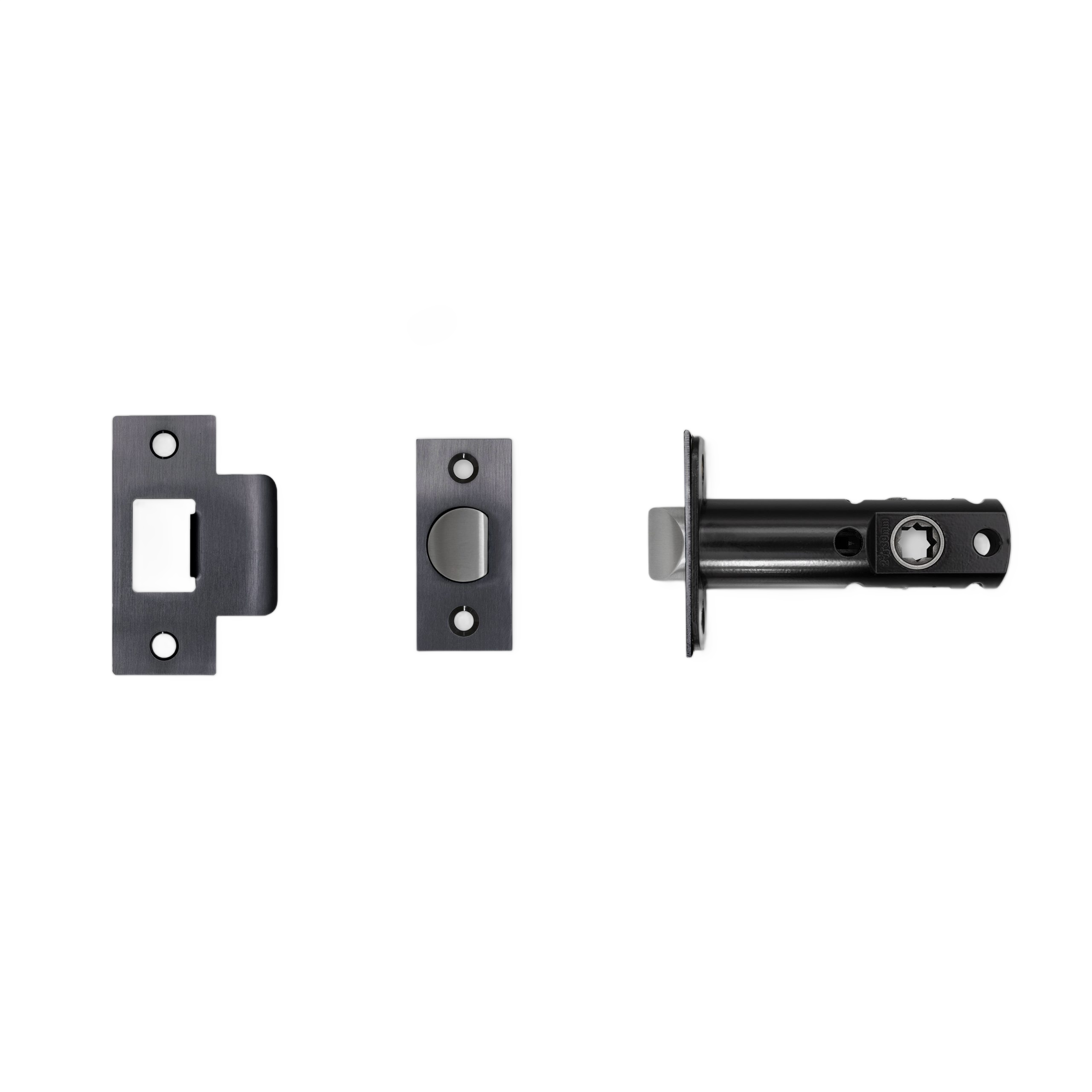 TUBULAR LATCH / DOOR HANDLE / PASSAGE / GUN METAL - 2-3/4" - Image 4