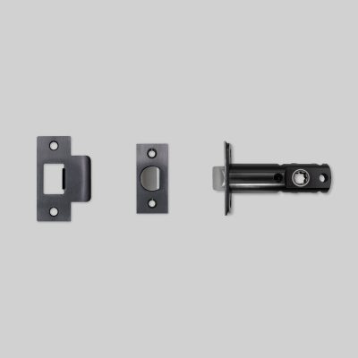 TUBULAR LATCH / DOOR HANDLE / PASSAGE / GUN METAL - 2-3/4"