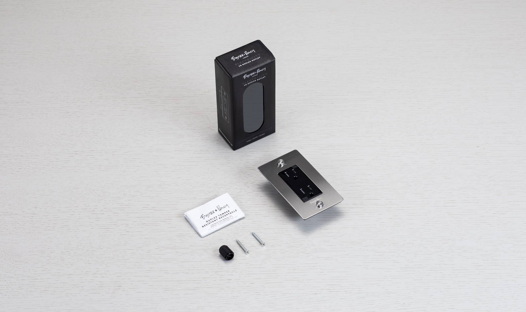 1G DUPLEX OUTLET / CROSS / WITH LOGO / WHITE - Image 2