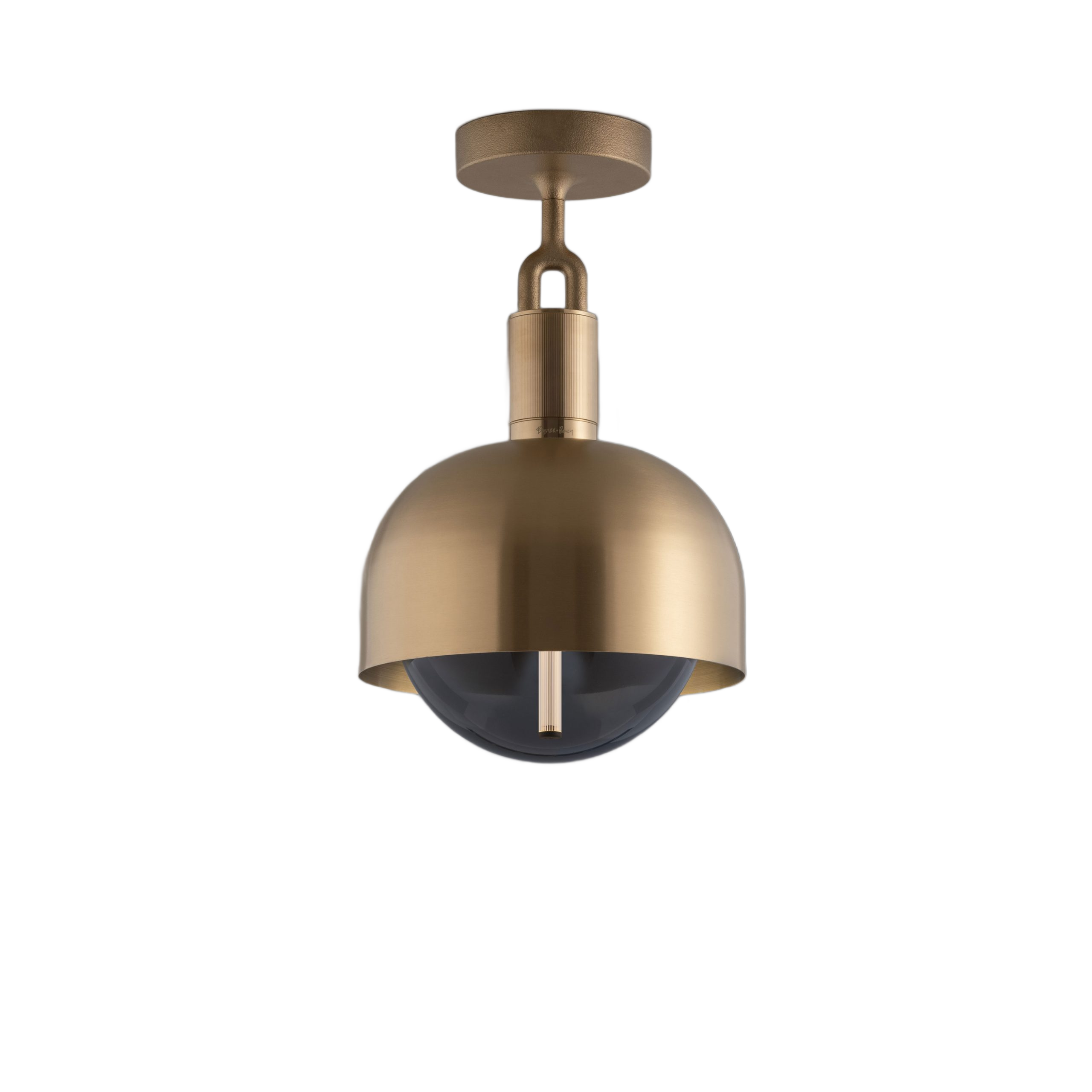 FORKED CEILING / LINEAR / SHADE / GLOBE / SMOKED / MEDIUM / BRASS - Image 4