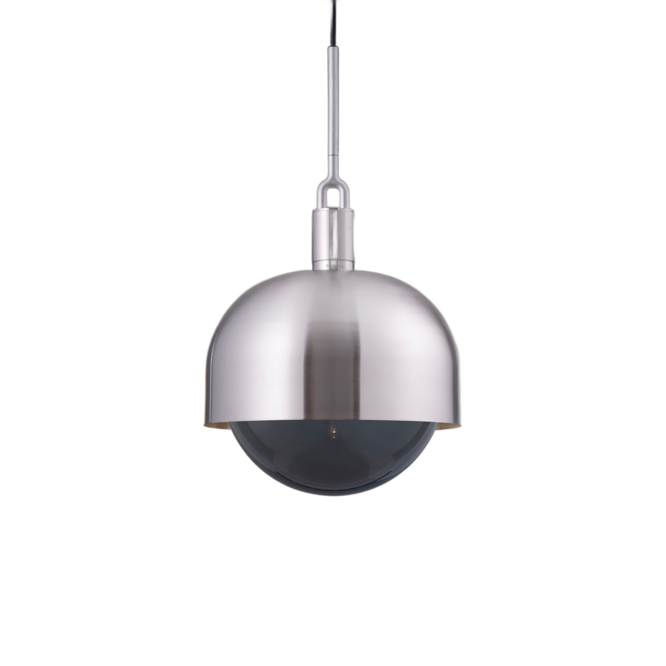 FORKED PENDANT / LINEAR / SHADE / GLOBE / SMOKED / LARGE / STEEL - Image 8
