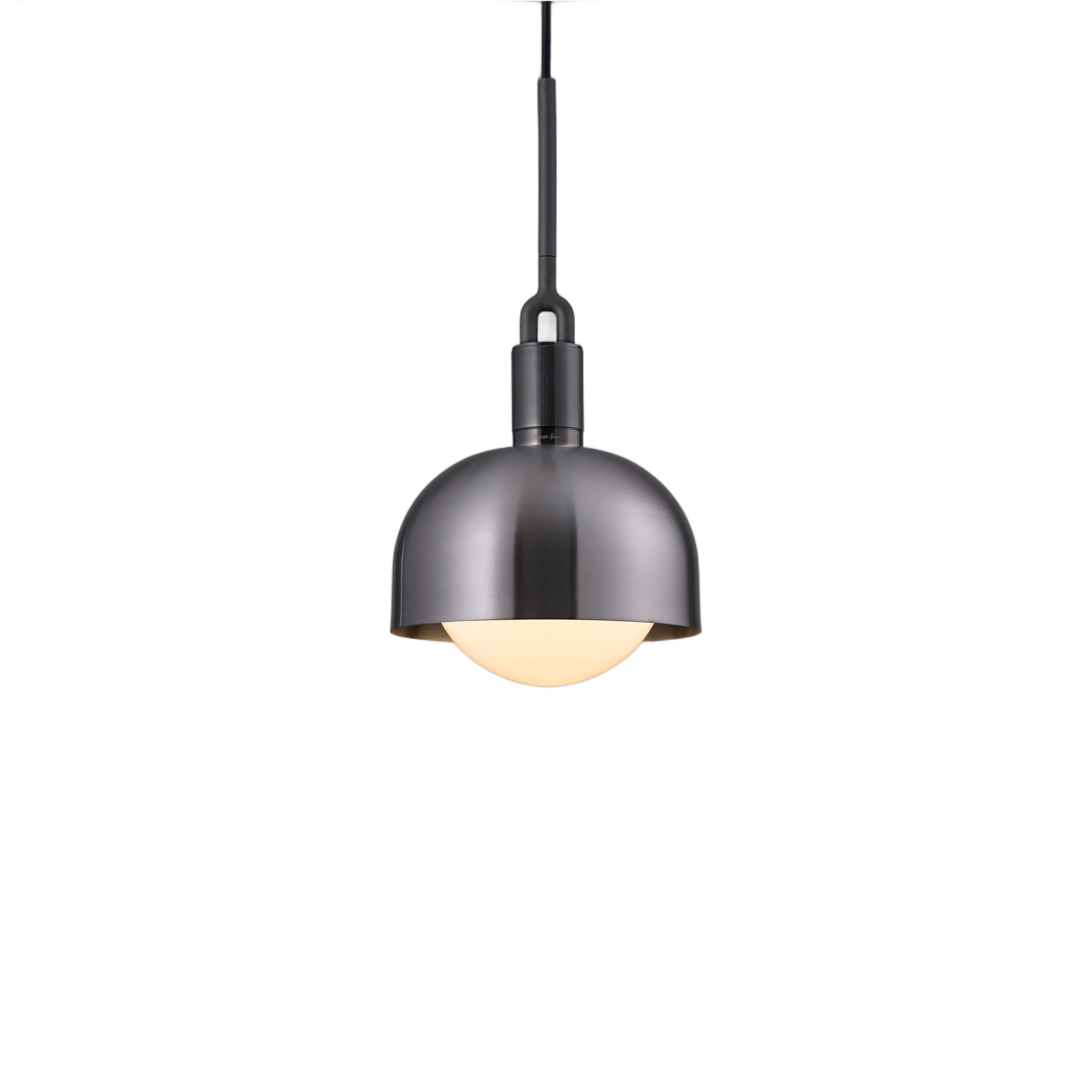 FORKED PENDANT / LINEAR / SHADE / GLOBE / OPAL / MEDIUM / GUN METAL - Image 5