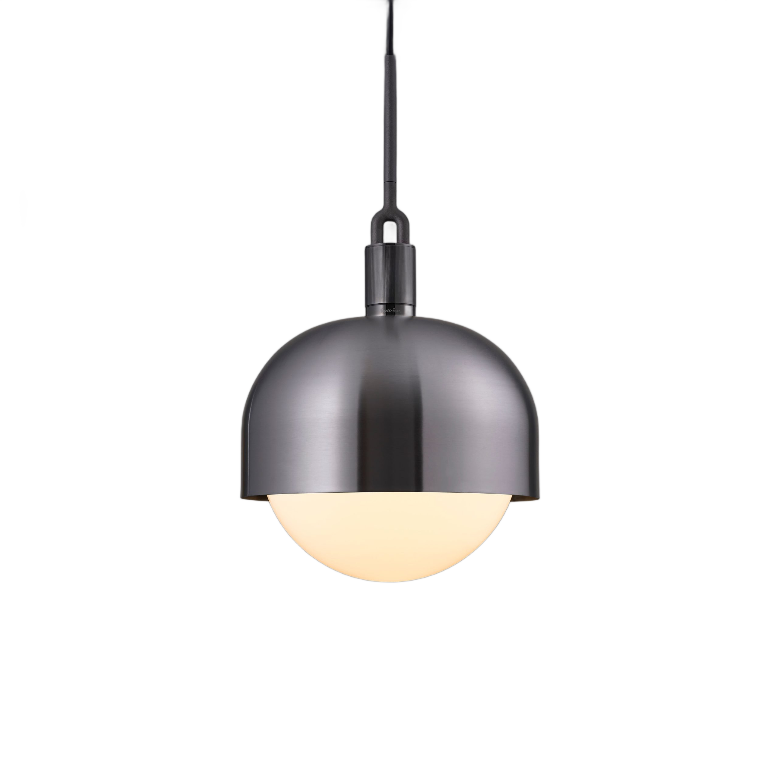 FORKED PENDANT / LINEAR / SHADE / GLOBE / OPAL / LARGE / GUN METAL - Image 7