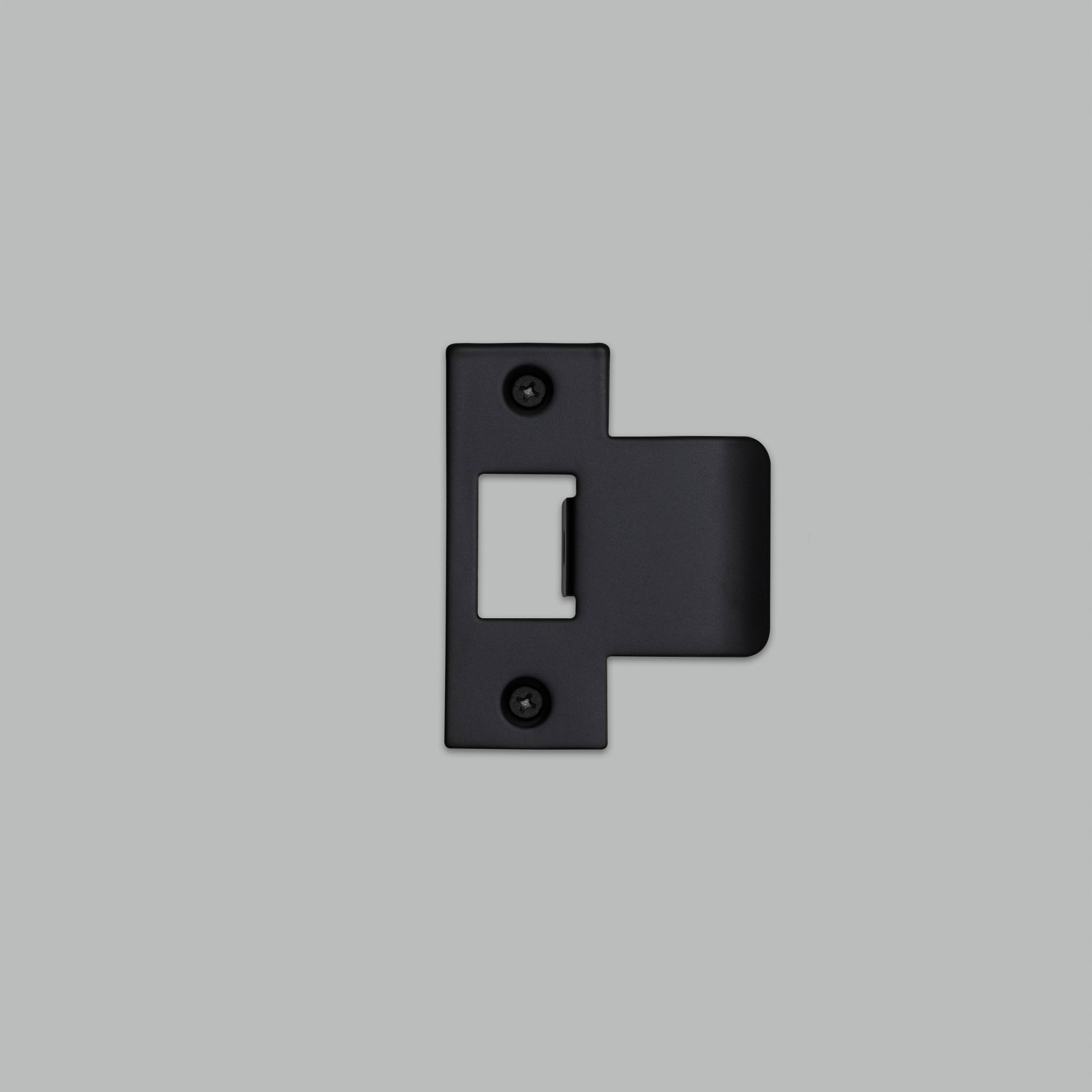 STRIKE PLATE KIT / T SHAPED / 60MM DOOR / BLACK