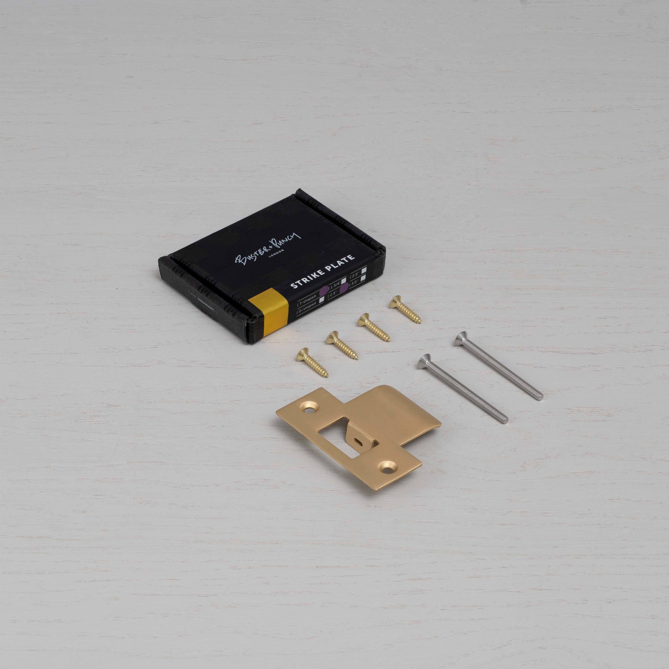 STRIKE PLATE KIT / T SHAPED / 60MM DOOR / BLACK - Image 2