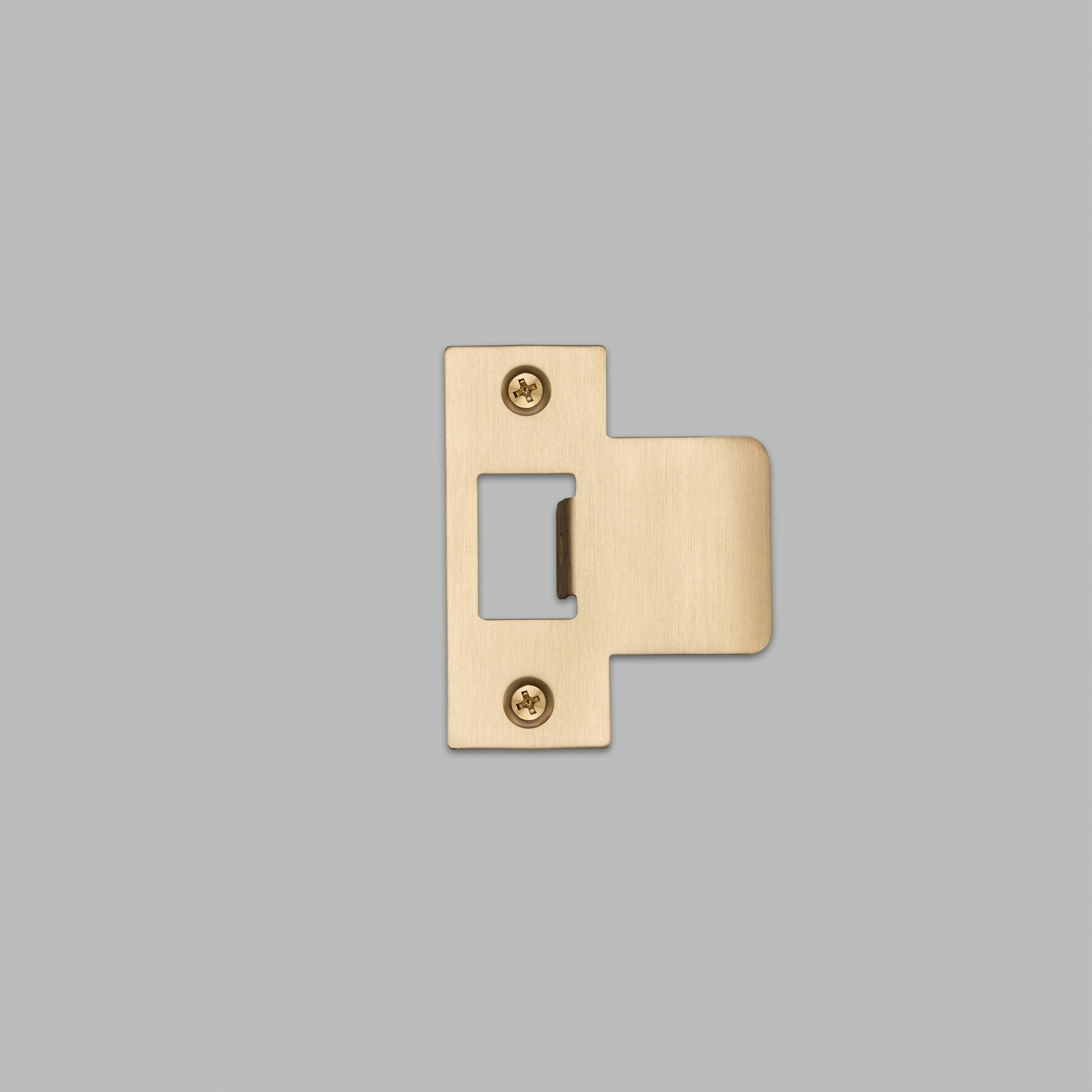 STRIKE PLATE KIT / T SHAPED / 60MM DOOR / BRASS