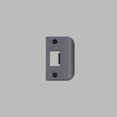 STRIKE PLATE KIT / D SHAPED / STANDARD DOOR / GUN METAL