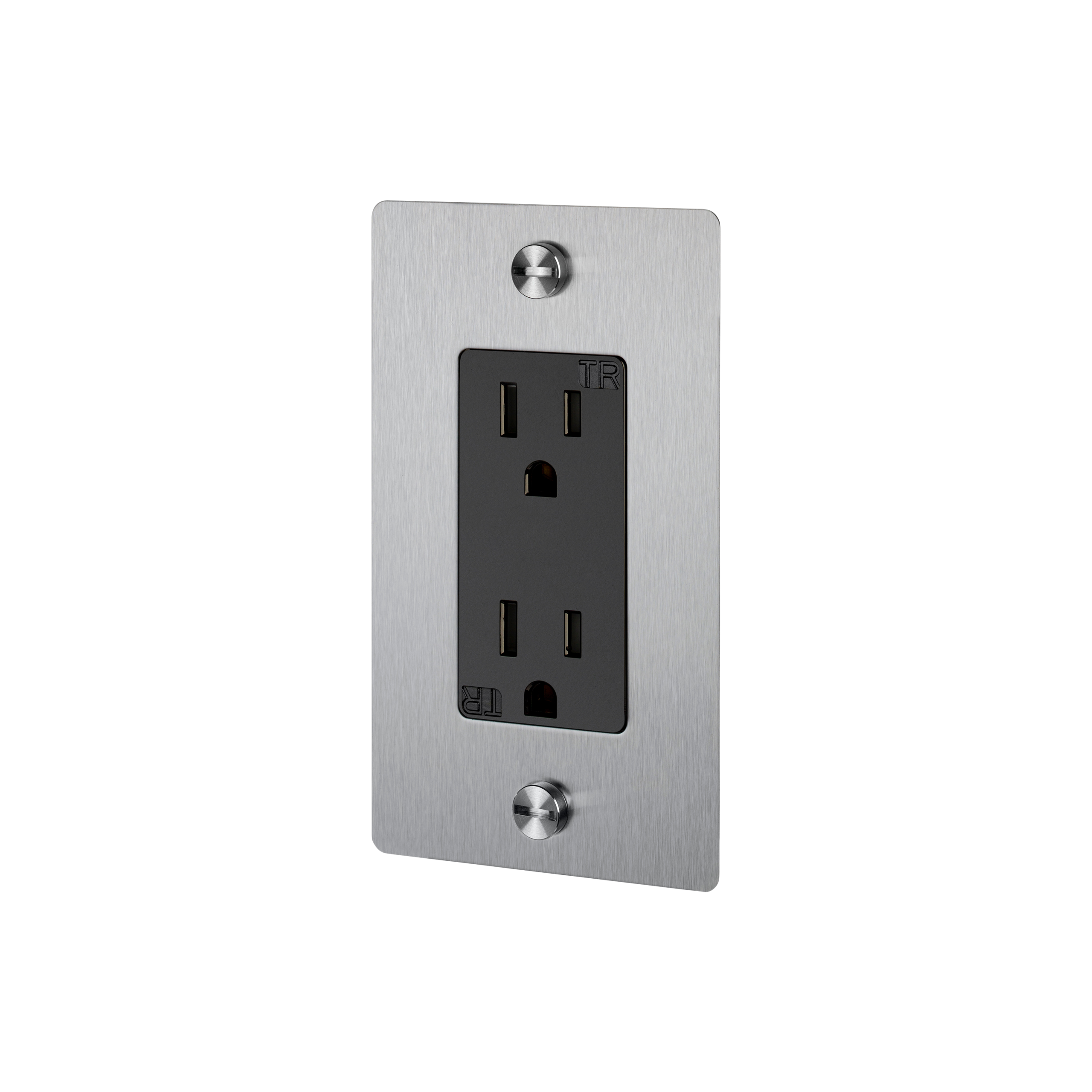 1G DUPLEX OUTLET / CROSS / WITHOUT LOGO / STEEL - Image 4