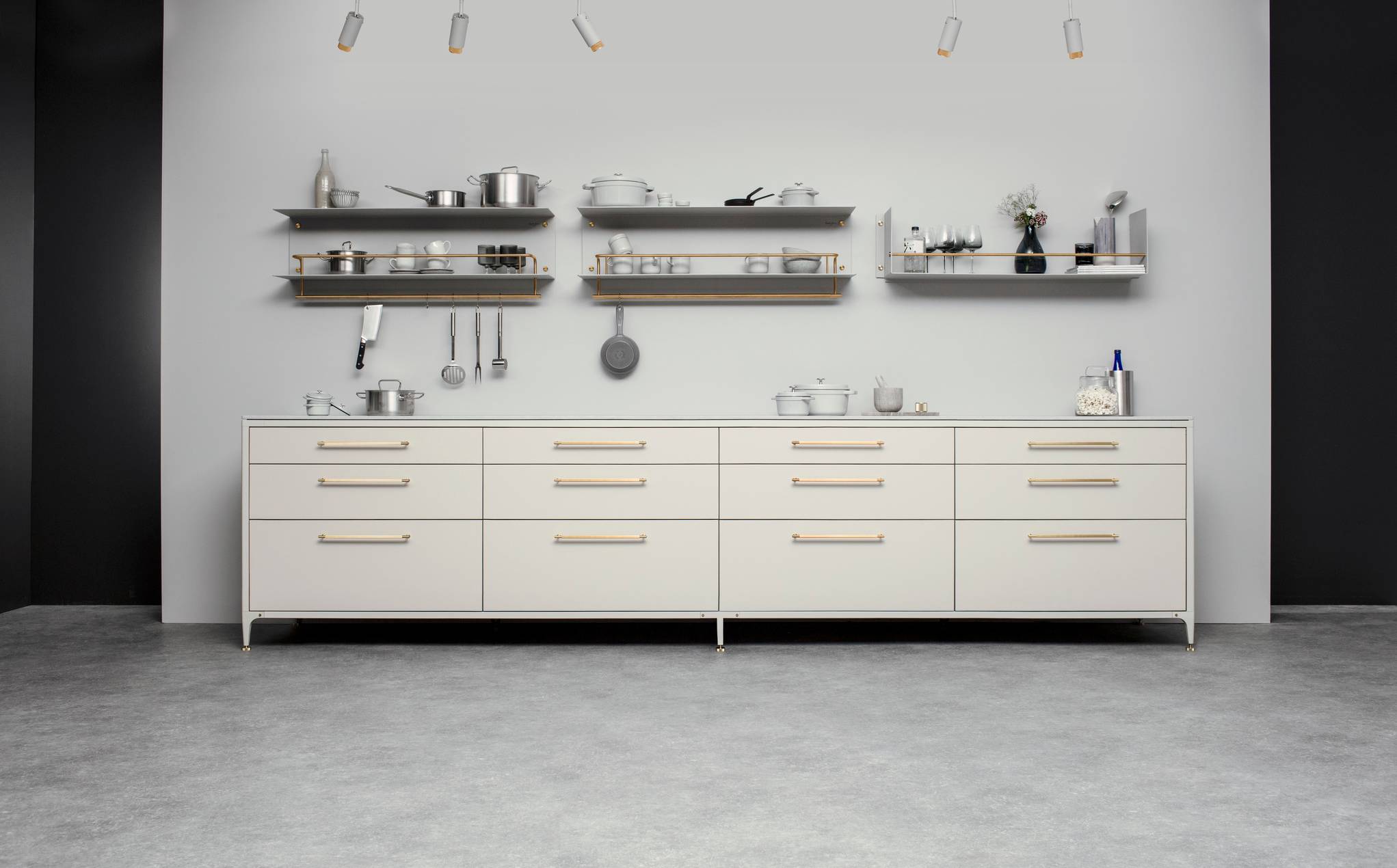 KITCHEN SHELF / HANGER / STONE / WITHOUT LOGO / GUN METAL - Image 2